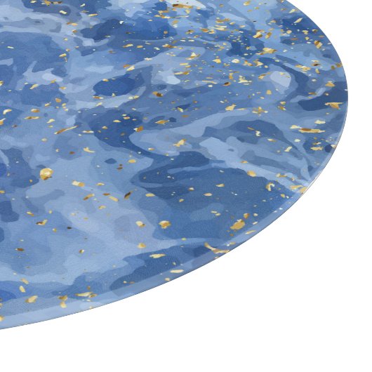 Blauw Goud Marmer: Luxe Textuur. Snijplank (Hoek)