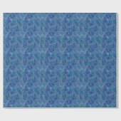 Blauw & Goud Marokkaanse Tegel Wrap Cadeaupapier (Vlak)