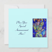 BLAUW, goud metaalpapier Kaart (Achterkant)