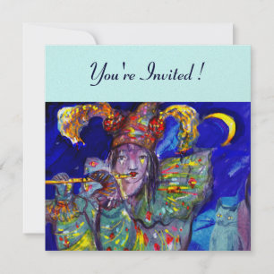 BLAUW, goud metaalpapier Kaart