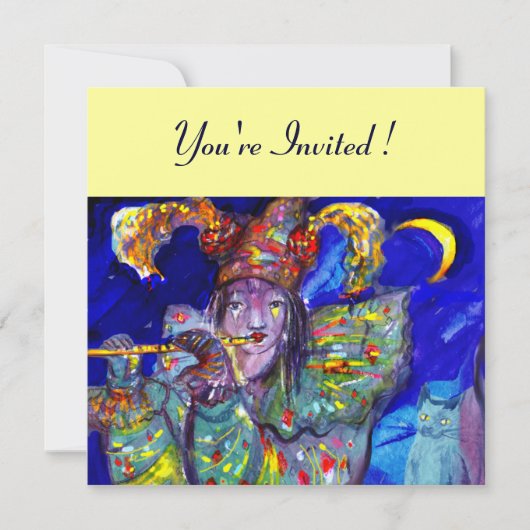 BLAUW, goud metaalpapier Kaart (Voorkant)