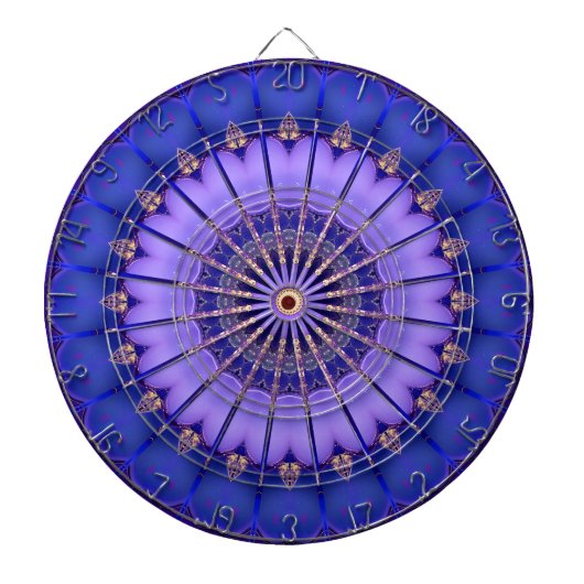 Blauw Goud Modern Dartboard Dartbord (Voorkant)