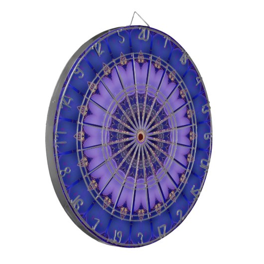 Blauw Goud Modern Dartboard Dartbord (Voorkant Links)
