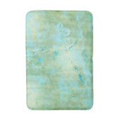Blauw & Goud Modern Marmer Abstracte Marmer Spatwa Badmat (Voorkant Verticaal)