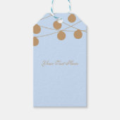 Blauw & Goud Moderne Strijklichten Chique Party Fa Cadeaulabel (Voorkant)