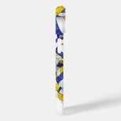 Blauw goud monogram meisjesvolleyballen patroon Case-Mate iPhone case (Achterkant / Rechts)