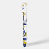 Blauw goud monogram meisjesvolleyballen patroon Case-Mate iPhone case (Achterkant / Links)