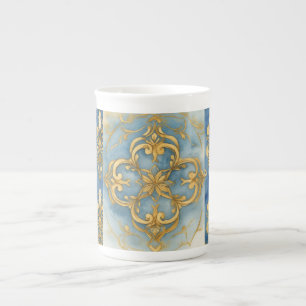 Blauw Goud Mozaik Art, stijl, Mok