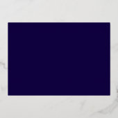 Blauw Goud MSW Afstudeerfeest Folie Uitnodiging (Achterkant)