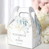 Blauw Goud ( Nabootsing ) Witte Bruiloftscollectie Bedankdoosjes