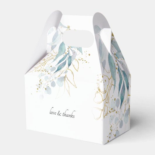 Blauw Goud ( Nabootsing ) Witte Bruiloftscollectie Bedankdoosjes (Achterkant)