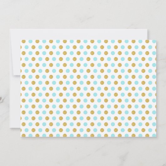 Blauw Goud Olifant Baby shower Jongen Oerwoud Uitn Kaart (Achterkant)