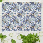 Blauw Goud Patroon#17 ID1009 Theedoek (Gevouwen)