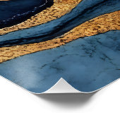 Blauw Goud Perfect Poster (Hoek)