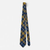 Blauw & Goud Plaid Stropdas (Voorkant)