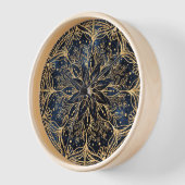 Blauw Goud Poinsettia Bloem Mandala (Hoek)