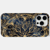 Blauw Goud Poinsettia Bloem Mandala Case-Mate iPhone Case (Achterkant (horizontaal))