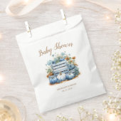 Blauw Goud Pompoen Herfst Baby shower Bedankzakje (Geknipt)