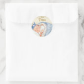 Blauw Goud  Prince Baby shower Ronde Sticker (Tas)