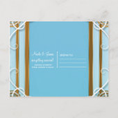 Blauw Goud Prinses Kroon & Koets Save the Date Aankondigingskaart (Achterkant)