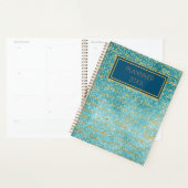 Blauw goud print minimalistisch  planner (Display)