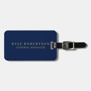 Blauw Goud Professioneel Trendy Eigen Naam Bagagelabel