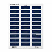 Blauw Goud Professioneel Trendy Eigen Naam Etiket (Full Sheet)