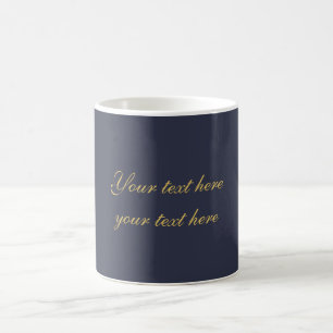 Blauw Goud Professioneel Trendy Minimalistisch Eig Koffiemok