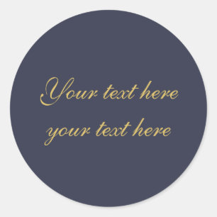 Blauw Goud Professionele Trendy Minimalistische Ei Ronde Sticker