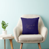 Blauw & Goud Professionele Trendy Minimalistische Kussen (Stoel)