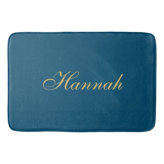 Blauw Goud Professionele Trendy Minimalistische Na Badmat (Voorkant)