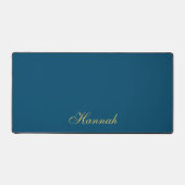 Blauw Goud Professionele Trendy Minimalistische Na Bureaumat (Voorkant)