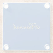 Blauw Goud Professionele Trendy Minimalistische Na Glazen Onderzetter (Achterkant)