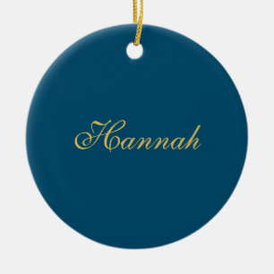 Blauw Goud Professionele Trendy Minimalistische Na Keramisch Ornament