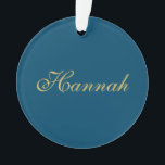 Blauw Goud Professionele Trendy Minimalistische Na Ornament<br><div class="desc">Presenteer jezelf met dit moderne,  elegante ontwerp. Deze sjabloon kan worden aangepast om aan alle professionele beroepen te voldoen.</div>