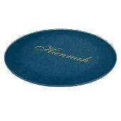 Blauw Goud Professionele Trendy Minimalistische Na Snijplank (Hoek)