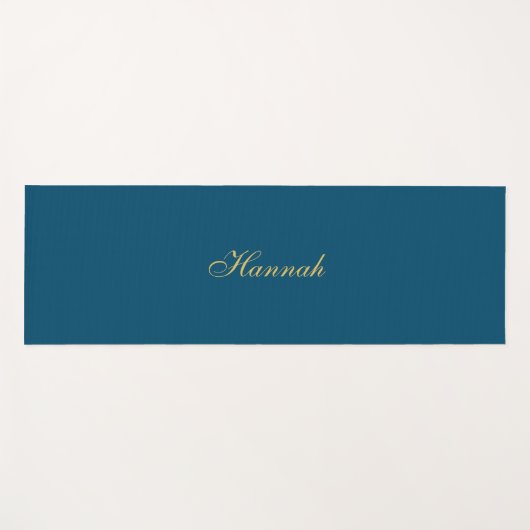 Blauw Goud Professionele Trendy Minimalistische Na Yogamat (Voorkant (horizontaal))