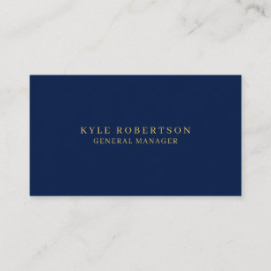 Blauw Goud Professionele Trendy Naam Premium Dikke Visitekaartje