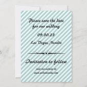 Blauw/Goud Save the Date - 3x5 platte fotocard (Achterkant)