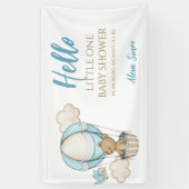 Blauw Goud Schattige Baby Jongensdouche Spandoek (Verticaal)