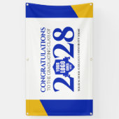 Blauw Goud School College Afstuderen Klasse Spandoek (Verticaal)