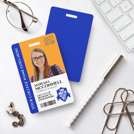 Blauw Goud School College Universiteit Studentenka Badge