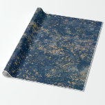 Blauw & Goud Spatglans Modern Cadeaupapier<br><div class="desc">Douane inpakpapier</div>