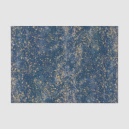 Blauw & Goud spatglans Modern Tissuepapier