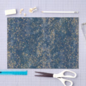 Blauw & Goud spatglans Modern Tissuepapier (Craft)
