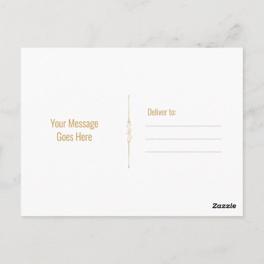 Blauw Goud Sprookje Kasteel Prinses Sparkle Briefkaart (Achterkant)