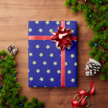 Blauw & Goud Sterrenpatroon