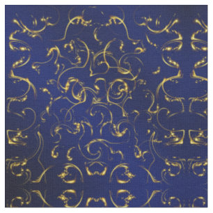 blauw goud stof, kleurrijk huis textiel stof