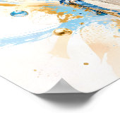 Blauw Goud Streetwear Mode Poster (Hoek)