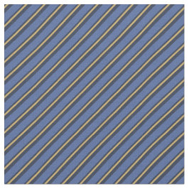 Blauw & Goud Strepen Stof